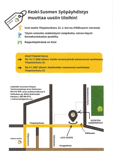 kartta uusiin toimitiloihin
